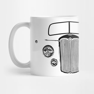 Riley Pathfinder 1950s British classic car minimal black Mug